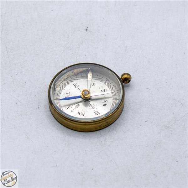 ANTIQUE MADE IN FRANCE POCKET COMPASS, WORKS
