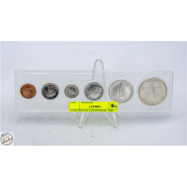 #5262-SET OF CENTENNIAL 1967 COINS WITH PENNY