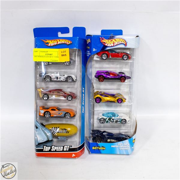 HOT WHEELS LOT OF 2 - 5 PACKS