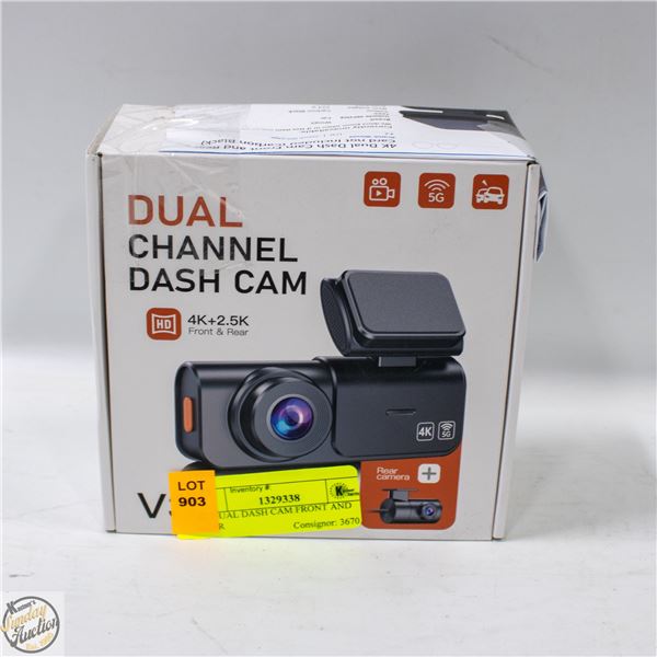 4K DUAL DASH CAM FRONT AND REAR