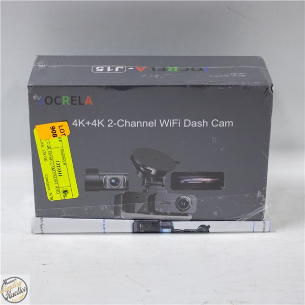 4K + 4K DASH CAM FRONT AND REAR, 128 GB