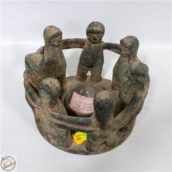 LARGE VINTAGE HANDMADE CIRCLE OF FRIENDS