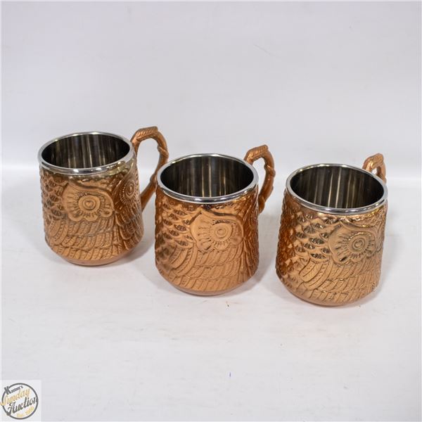 3 EMBOSSED COPPER-PLATED+STAINLESS