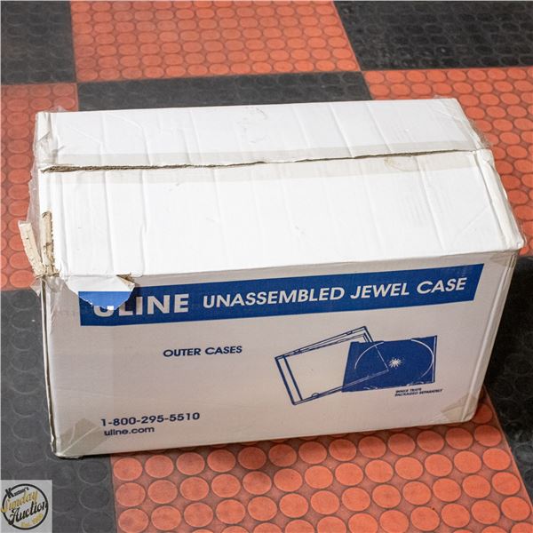 ULINE UNASSEMBLED JEWEL CASE (APPROX 80% FULL)