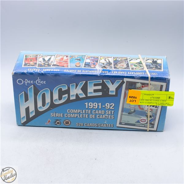 SEALED 1991/92 O-PEE-CHEE HOCKEY COMPLETE CARD SET