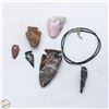 Image 1 : ESTATE COLLECTION OF ARROWHEADS WITH 1 MADE INTO