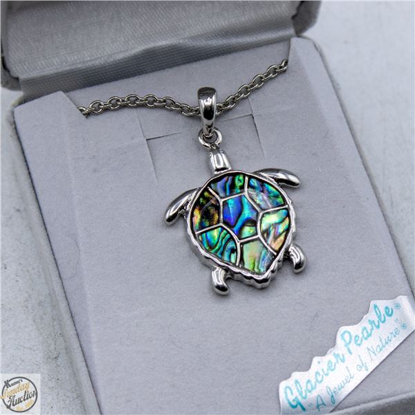 NEW IN BOX GLACIER PEARLE ABALONE PENDANT NECKLACE