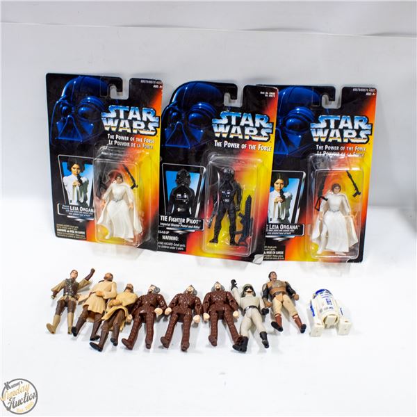 LOT OF ASSTD VINTAGE STARWARS FIGURES
