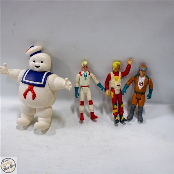 VINTAGE GHOST BUSTER FIGURE LOT WITH STAY PUFT