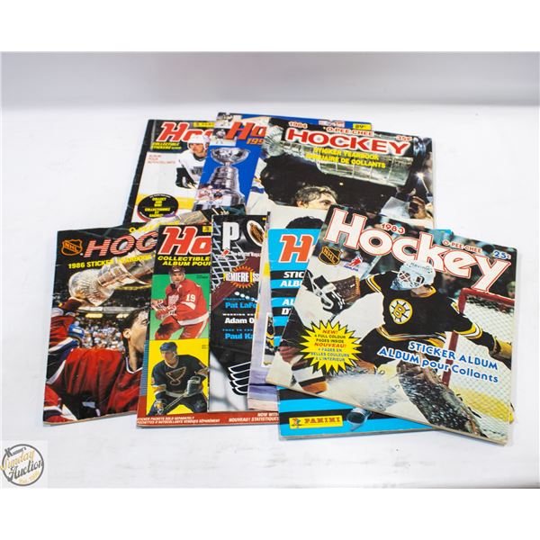 LOT OF VINTAGE HOCKEY STICKER BOOKS
