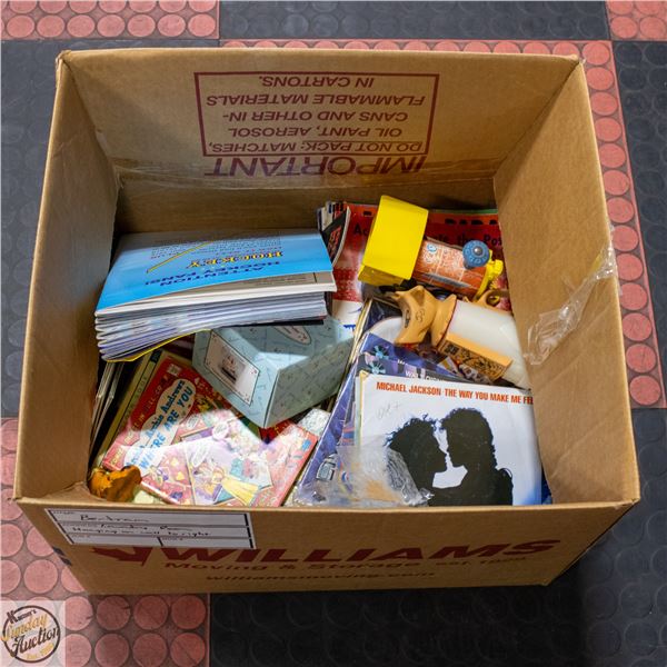 BOX OF ASSORTED ESTATE COLLECTIBLES