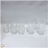 Image 1 : LOT OF 9 VINTAGE CRYSTAL DRINKING GLASSES