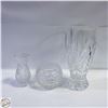 Image 1 : 3PC VINTAGE HEAVY LEAD CRYSTAL