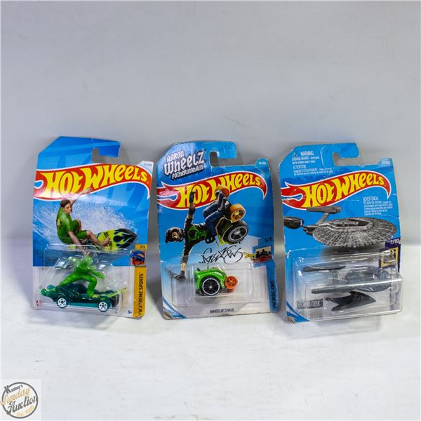 3 HOT WHEELS CARS