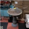 Image 1 : BIRD BATH/BASIN- MEASURES 29" TALL- COMPOSITE