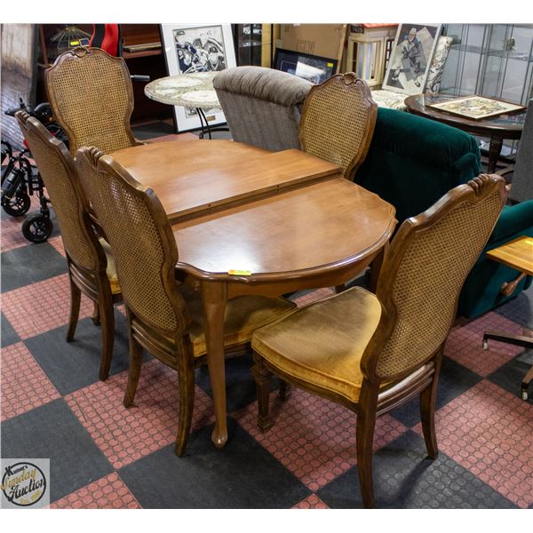 UNCLAIMED TABLE H-32" + CHAIR SET W/LEAF INSERTS