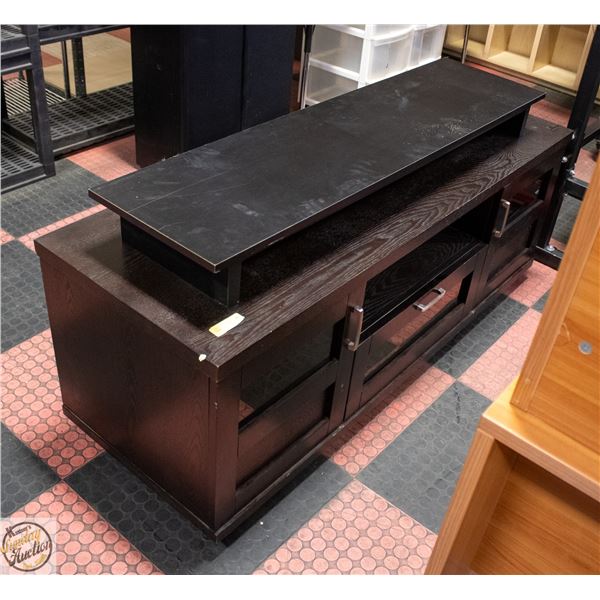 TV STAND 60” X 21” X 22”H (27 ½ TO TOP OF SWIVEL)