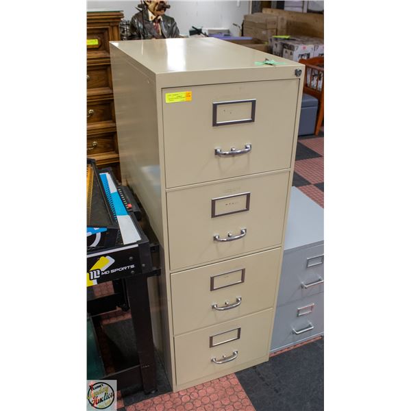 METAL LOCKING 4 DRAWER FILE CABINET WITH KEYS