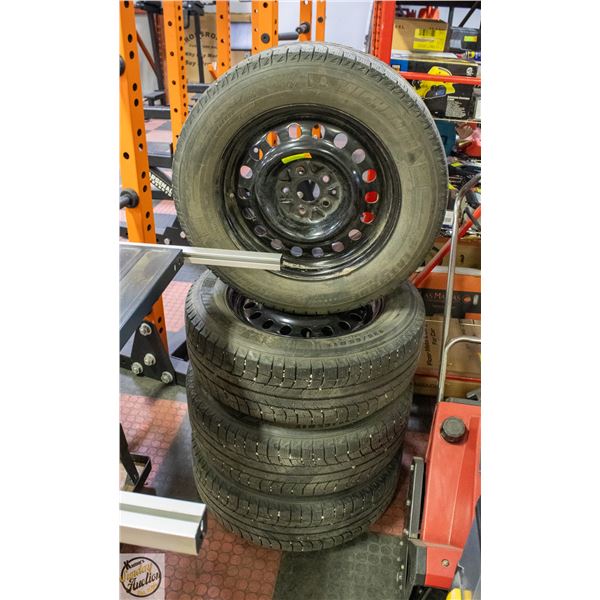 4 STEEL RIMS 17X7 5X114.3 (2024) WITH MICHELIN