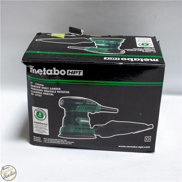 BOX OF NEW METABO HPT 5" RANDOM ORBIT SANDER