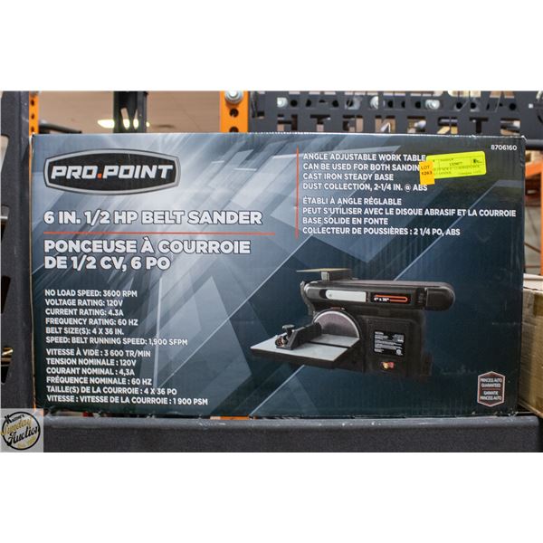 BOX OF NEW 6" 1/2 HORSEPOWER BELT SANDER