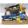 Image 1 : BOX OF NEW ROPE HOIST, SPRING TEE HINGES, MUSHROOM