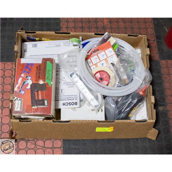 BOX OF ELECTRIC AIR COMPRESSOR, SEAM SEALER,