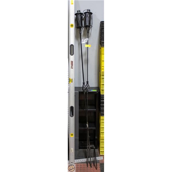 GARDEN 77" METAL OIL LANTERNS- SET OF 2