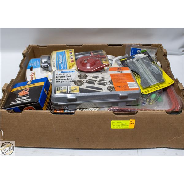 BOX OF NEW SANDING DRUM SET, FILL VALVE AND
