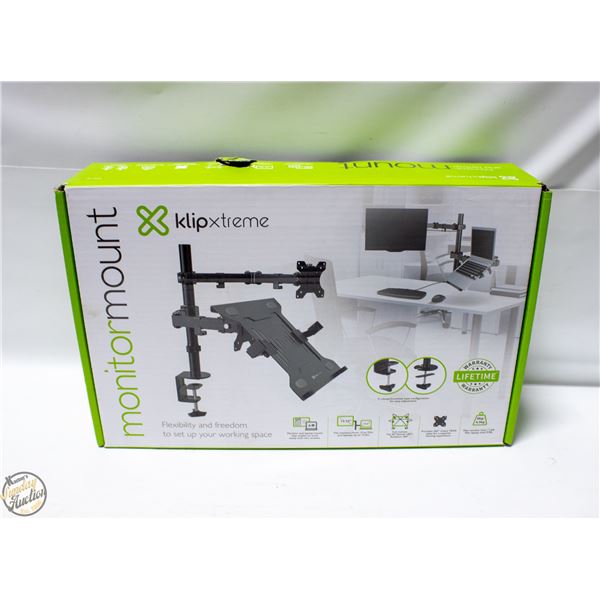 BOX OF NEW KILPEXTREME DUAL MONITOR AND