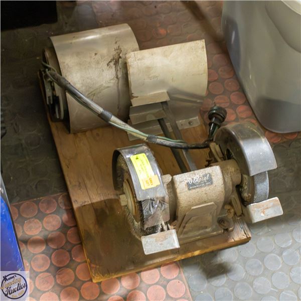 BELT DRIVEN DUAL BENCH GRINDER