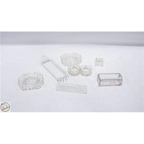 LOT OF VINTAGE MINI CRYSTAL DISHES