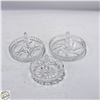 Image 1 : LOT OF 3 VINTAGE CRYSTAL RING HOLDERS