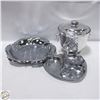 Image 1 : LOT OF SILVER TONE SERVING DISHES
