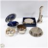 Image 1 : LOT OF SILVER PLATE DISHES INCLUDES CLAMSHELL