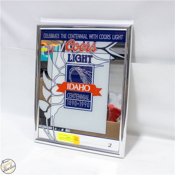 VINTAGE COORS LIGHT IDAHO MIRROR 12 INCHES X