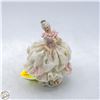 Image 1 : VINTAGE DRESDON PORCELAIN LACE FIGURINE H-5"