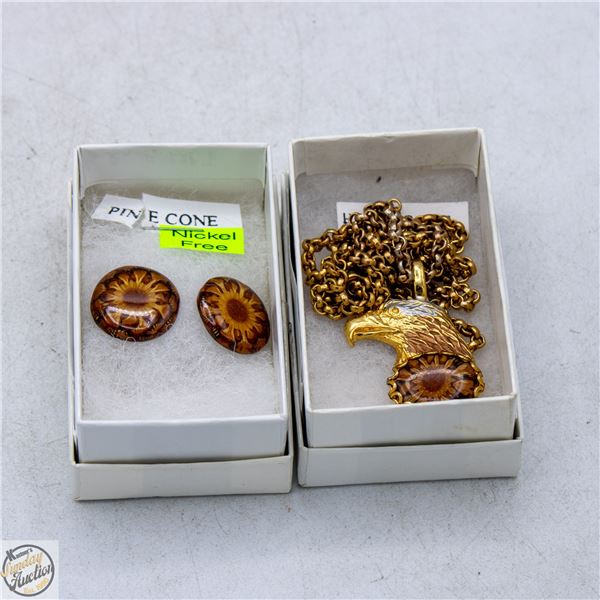 ESTATE PETRIFIED PINE CONES MADE INTO