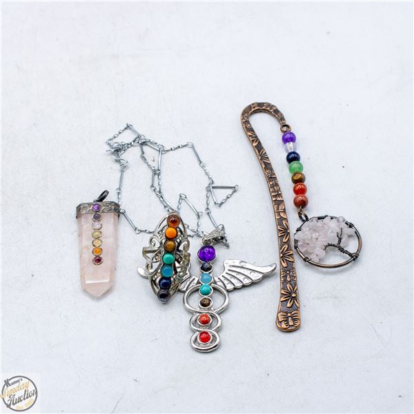 4 GENUINE GEMSTONE CHAKRA HEALING STONE