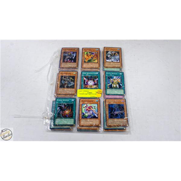 7 PAGES (2002 - 2004) YU-GI-OH CARDS ASSORTED