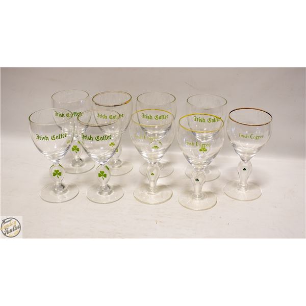 ESTATE IRISH COFFEE GLASSWARE CUPS (9)