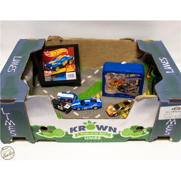 HOTWHEELS, MATCHBOX, CARPET CAR TRACK