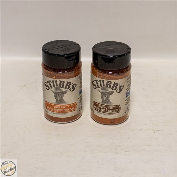 2 NEW SEALED STUBBS SEASONINGS