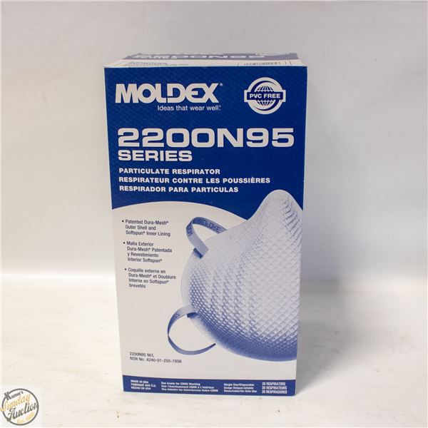 BRAND NEW BOX OF MOLDEX 2200N95 SERIES PARTICULATE