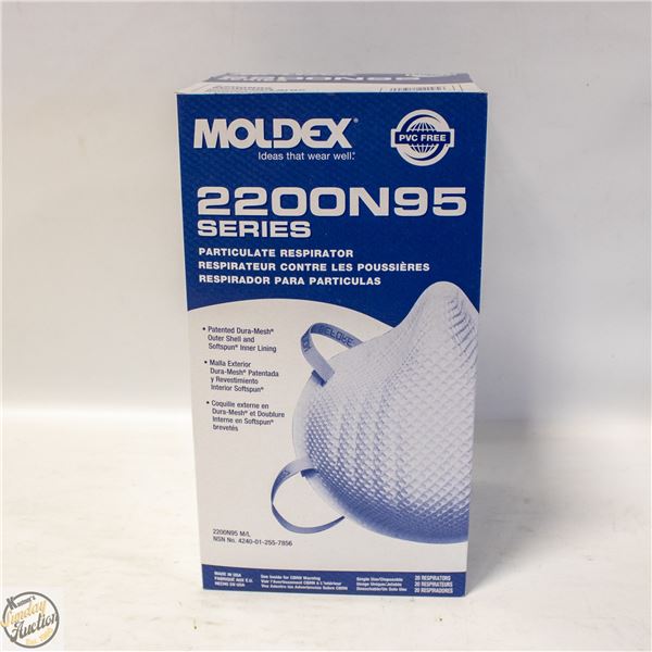 BRAND NEW BOX OF MOLDEX 2200N95 SERIES PARTICULATE