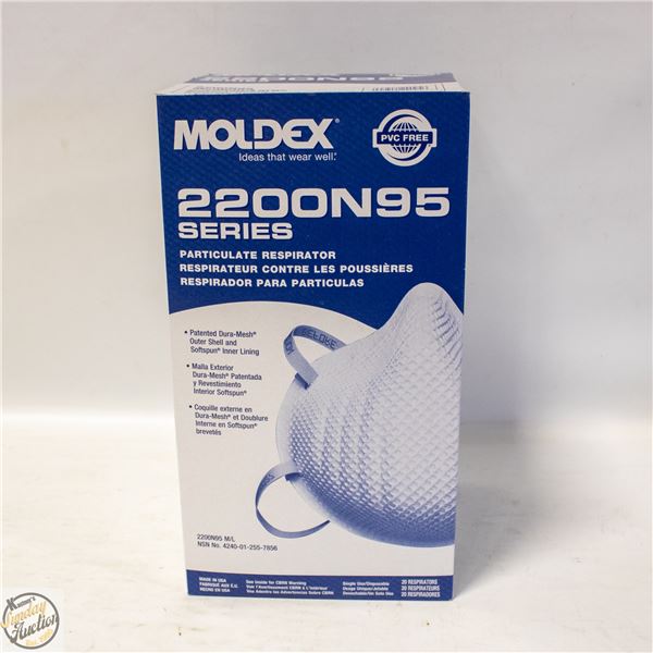 BRAND NEW BOX OF MOLDEX 2200N95 SERIES PARTICULATE