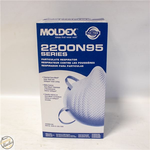 BRAND NEW BOX OF MOLDEX 2200N95 SERIES PARTICULATE