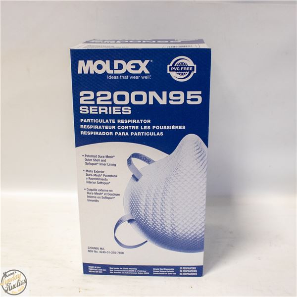 BRAND NEW BOX OF MOLDEX 2200N95 SERIES PARTICULATE