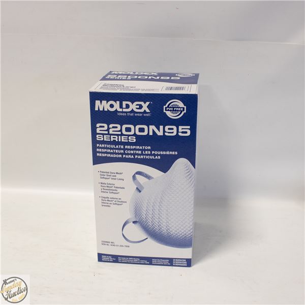 BRAND NEW BOX OF MOLDEX 2200N95 SERIES PARTICULATE