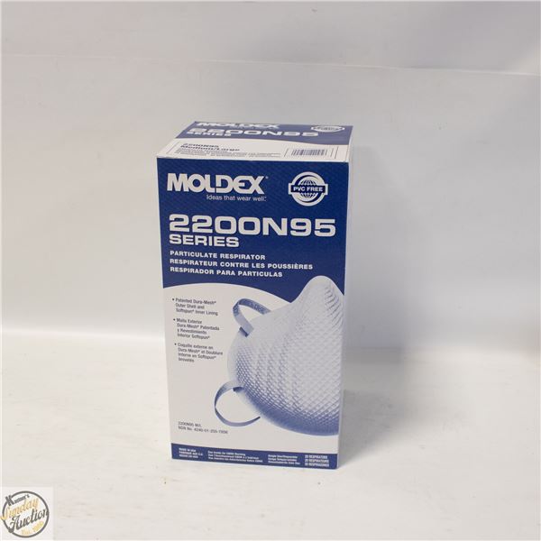 BRAND NEW BOX OF MOLDEX 2200N95 SERIES PARTICULATE